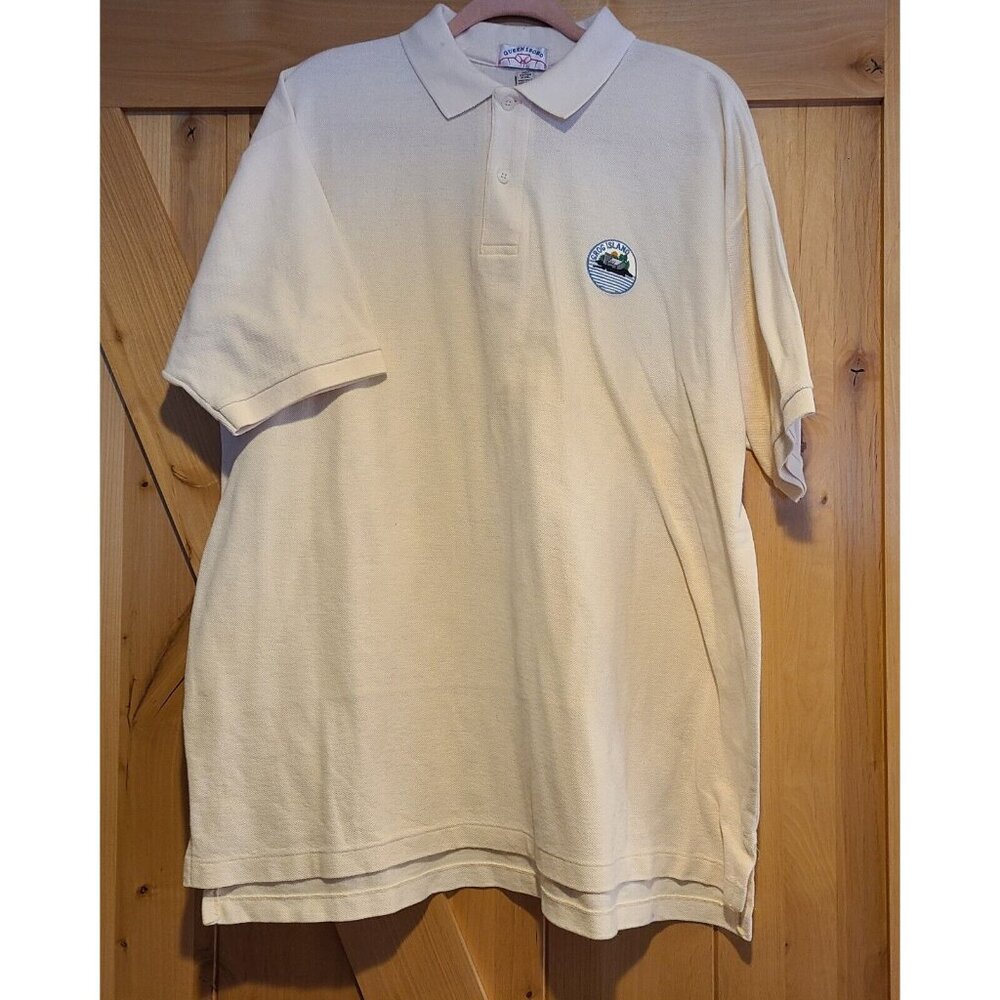 Vintage Men's Size XXL Cream 100% Cotton Grog Island Queensboro